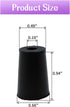 PENCK 6pcs Rubber Stopper with Hole 13mm to 17mm Tapered Plug Black Test Tubes Bungs Stoppers for Lab Home Use