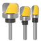 Yakamoz 3Pcs 1/4 Inch Shank Bowl and Tray Template Router Bit Set with Ball Bearing for Woodworking Tool