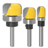 Yakamoz 3Pcs 1/4 Inch Shank Bowl and Tray Template Router Bit Set with Ball Bearing for Woodworking Tool