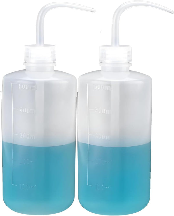 MICEYA Wash Bottle - 2PCs 500ml Squeeze Water Bottles for Precision Cleaning, Succulent