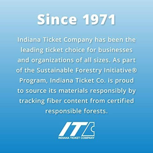 INDIANA TICKET CO. 2,000 Red Raffle Tickets Double Roll, Premium Quality for Events and Prizes