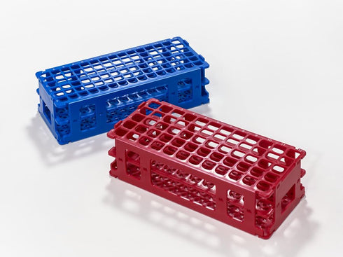 Caplugs Evergreen 240-3200-R8SI Test Tube Rack for 13mm Tubes, 90 Places, Polypropylene, Red