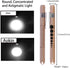 Aokin Medical Pen Light for Nurse Doctor, Reusable LED Flashlight with Pupil Gauge and Ruler, White Light, Gold