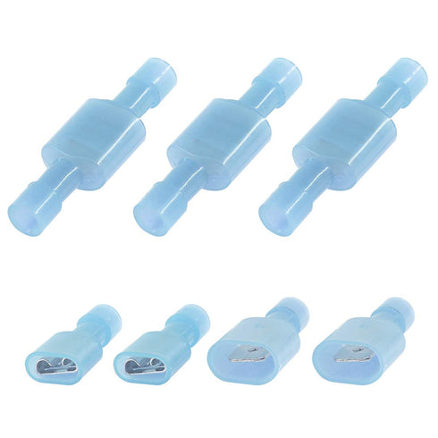Glarks 100pcs 16-14 Gauge Fully Insulated Spade Nylon Quick Disconnect Electrical Connectors Assortment Kit