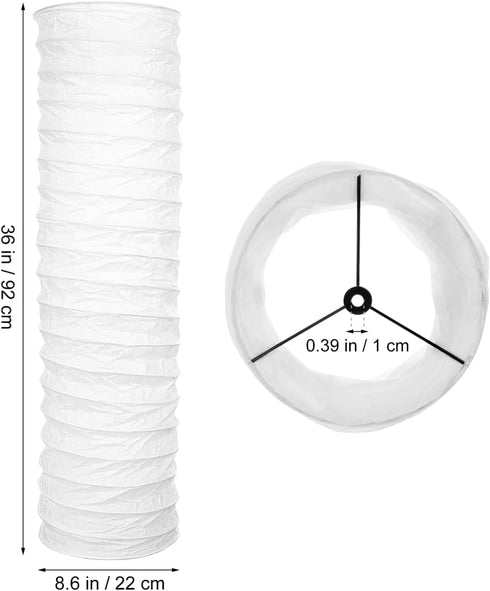 (8.65" 8.65" 37.34") Rice Paper Floor Lamp Shade Replacement - Nordic Japandi Style Standing Lamp Cover No Base