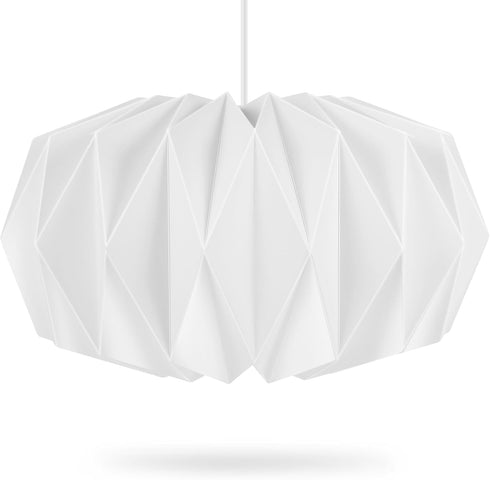 KALLORY Magnetic Origami Lampshade Decorative Light Cover Accessory Pleated Paper Lamp Shade