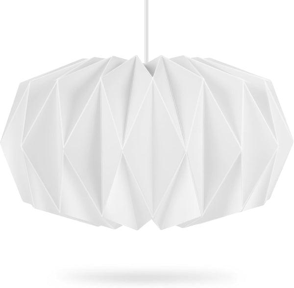 KALLORY Magnetic Origami Lampshade Decorative Light Cover Accessory Pleated Paper Lamp Shade