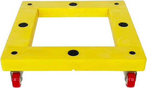 50698 300LBS 16"x16" Maxworks Square Furniture Dolly Moving Cart Appliance Roller, Yellow, Capacity