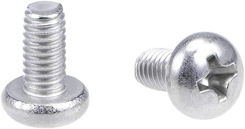 uxcell M4x8mm Machine Screws - 30Pcs Pan Phillips Cross Head 304 Stainless Steel Fasteners