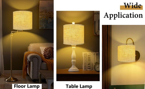 Glveaoui 8IN Harp,2 Set, Lamp Detachable Shade Holder for Table & Floor Lamps, Heavy Duty Bracket with Standard Saddle