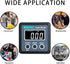Digital Angle Gauge, eOUTIL Mini Digital Level Protractor with V-Groove Magnetic Base for Woodworking