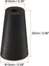 MECCANIXITY Rubber Tapered Plug 10mm to 15mm with Hole Test Tubes Bungs Stopper Black for Lab Home 20 Pieces