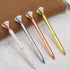 Heidi 8PCS Crystal Diamond Ballpoint Pens, Rhinestone Black Ink Metal Sign Pen for School Office Supplies