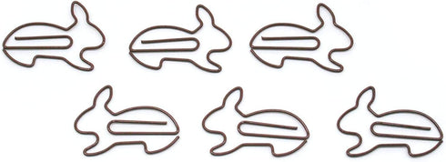 Bunny Rabbit Shaped Paper Clips, 100 Count, Great for Collectors or Office Gifts, Comes in Round Tin with Lid