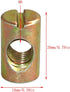 RLECS 12pcs M8 Pozidriv Hammer M8 20mm Slotted Barrel Nuts Cross Dowels Slotted Nuts Horizontal Hole Nut Embedded Nut