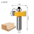 1/2 Inch Set, 3 6 Set (1/8", 1/4", 5/16", 3/8", 7/16", 1/2" (1/2 Inch) WSOOX Shank Rabbet Router Bit Pieces Rabbeting
