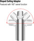 8 M10 180 Pieces Threaded Extension Poles Lighting Fixture Downrods Stems & Degrees Sloped Ceiling Adapter Kits