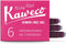Kaweco Fountain Pen Ink Cartridges, Ruby Red, Pack of 6, Vegan