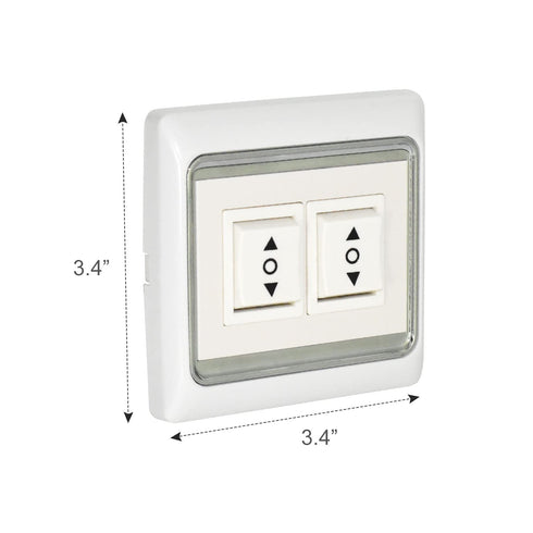 AC506-01 3 AC120 60HZ Rollerhouses Position ON/Off/ON Rocker Switch White Double Manual Wall Mounted Switch DPDT Work