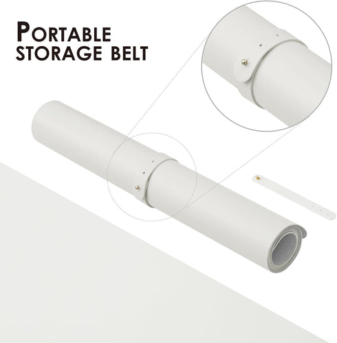 Large Desk Mat - 47.2"x 17" Non-Slip PU Desk Pad for Office and Home, Ideal for Large Mouse Pad on Desks (White)