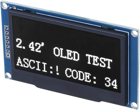 Display,2.42 Inch Module,128X64 SSD1309 I2C MP3,Feature OLED OLED Display Pixels,Emit Light by Itself,for SPI Parallel