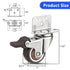 Heavy Duty Casters Set of 4 with Brake,L-Shape Side Mount TPR Plate Caster Wheels Replacement for Baby Bed, Carts Trolley, Kitchen Cabinet, Furniture, Table, Loading Capacity 120 Lbs (1” L-Shape)