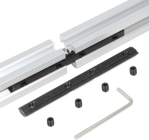 10PCS Black Straight Line Inside Connector Joint Bracket, 3.9 Inch with M5 Screws for 6mm T Slot Aluminum Profile