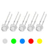 50Pcs F5 5Mm Straw Hat Led Kits, Led Kit Super Bright, White Green Straw Hat Led Kits, Super Bright Led Hat Lamp, Super