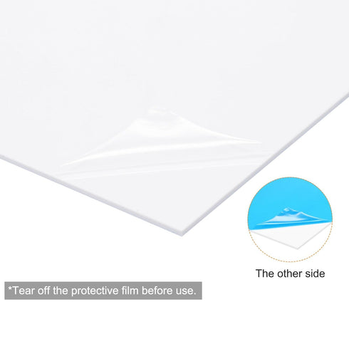 MECCANIXITY 4 Pcs ABS Plastic Sheet 36 Inch x 12 Inch x 0.06 Inch White Styrene Sheets for DIY Crafts Model Building