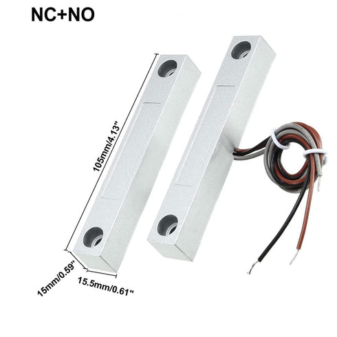 MC-58 NC/NO Surface Mount Wired Door and Window Alarm, Ferromagnetic Door Switch, Contact Sensor for Home Security and