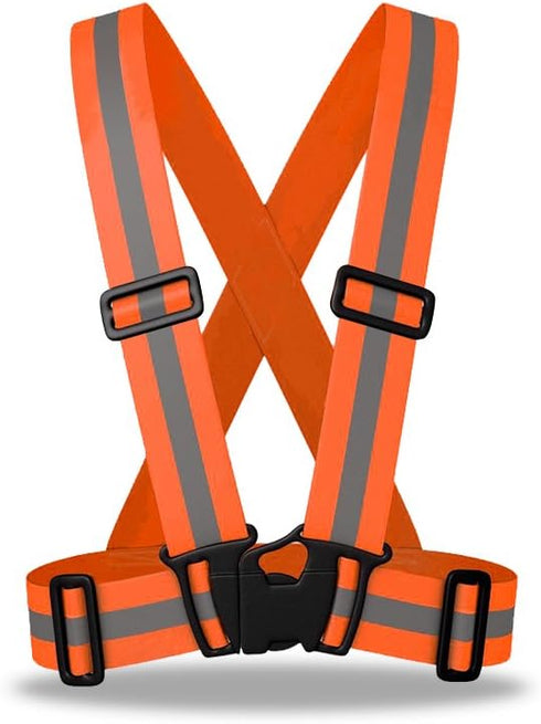 zojo Reflective Vest - Lightweight, Adjustable & Elastic for High Visibility Running, Jogging, Walking, Cycling (Neon