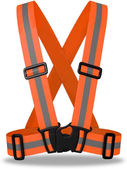 zojo Reflective Vest - Lightweight, Adjustable & Elastic for High Visibility Running, Jogging, Walking, Cycling (Neon