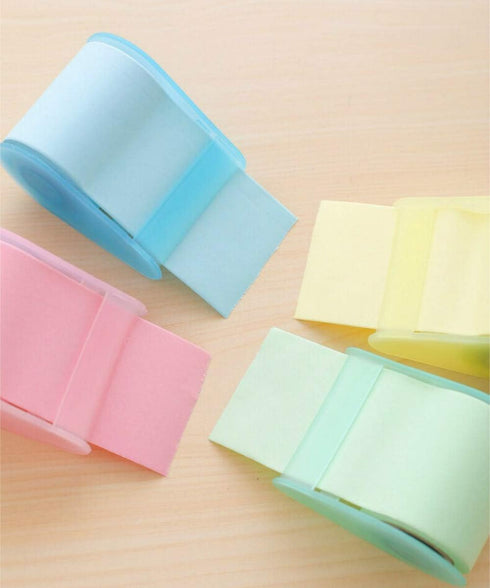 Full Adhesive Roll Sticky Notes, Self-Stick Notes,Width x Length 2 x 300 Inches, 4 Rolls/Pack (Four Colors with Dispensers)