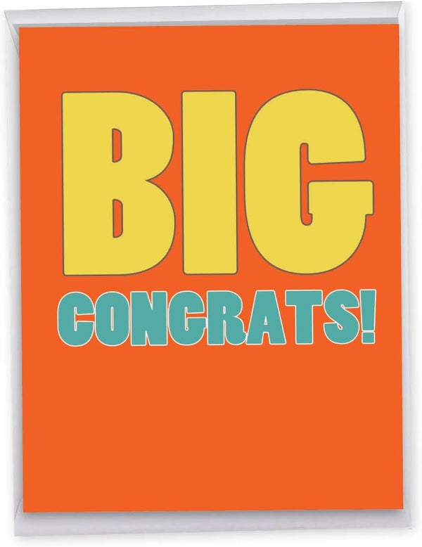 NobleWorks Jumbo Funny Graduation Card - 8.5 x 11 Inch Humor Notecard for High School, College Graduates