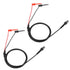 2Pcs Oscilloscope Probes, Clip Test Grabbers, Coaxial Cable Mini BNC to Dual Testing Plunger Hook