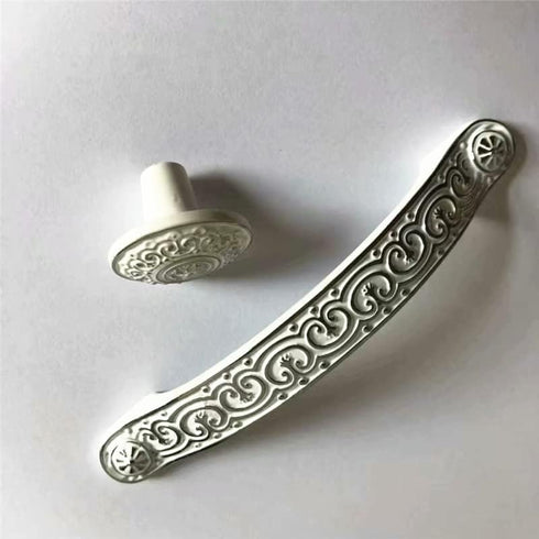 Generic 128mm) Southst European Drawer Bedside Cabinet Door Handle White Silver Cabinet Wardrobe Cabinet Wall Cabinet