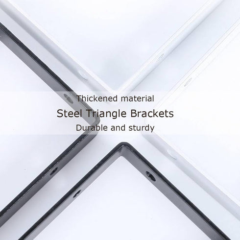 JINJIANNING 2 Pack 90 150x95mm/6x3.8in Heavy Duty Triangle Shelf Brackets, L Corner Brace Degree Floating Shelves