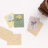 Monolike Message Card The Flower - Mix 40 Cards, 20 Envelopes Pack, Emotional and Sophisticated Mini Cards
