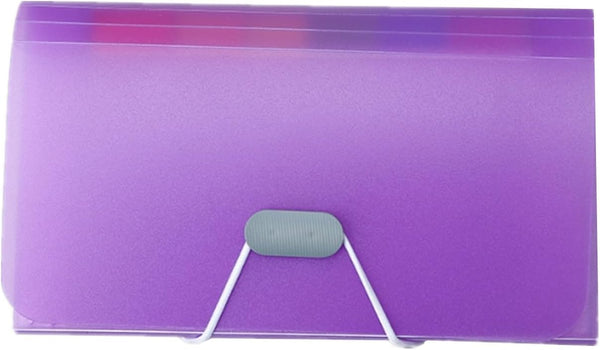 ESUPPORT 4 Pack Mini Accordion File Organizer, 13 Pockets Expanding File Folders for Storage of Invoice Cards, Coupons,