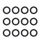 Othmro 12pcs Nitrile Rubber O-Rings, 2mm Wire Dia, 12mm OD, Black Washers for Oil or Air Sealing