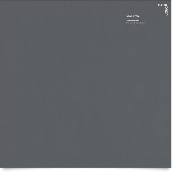 BACKDROP Premium Interior Paint Large Adhesive Paint Swatch NO CURFEW - Dark Gray With Cool Undertones 12" x 12"