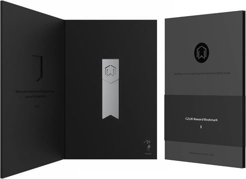 Metal Bookmark - Stylish Teacher Gift, Unique Light & Durable Reward Bookmark with SuperGrip U-Shape Design (Black)