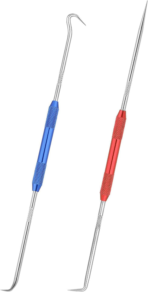 2 Pcs Metal Scribe Tool, Double Pointed Scriber Hook and Pick Set, 8.3 Inch Long Marking Tools for Welding