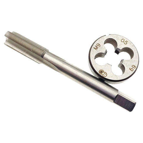 M9x0.5 Tap Die Set, Right Hand Machine Tool for Metric Threading, M9 x 0.5