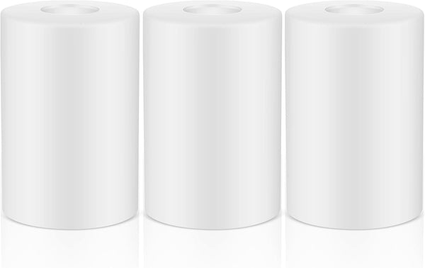 Teenyyou 3 Pcs White Frosted Glass Shade Replacements for Pendant Light Fixtures