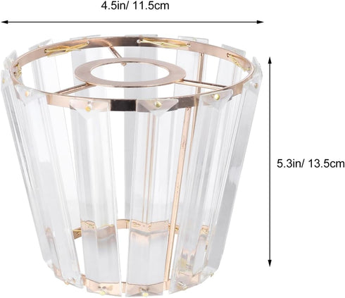 DOITOOL Small Crystal Lamp Shade for Ceiling Light, Wall Lamp, Chandelier - Vintage Golden Pendant Lichtabdeckung