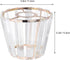 DOITOOL Small Crystal Lamp Shade for Ceiling Light, Wall Lamp, Chandelier - Vintage Golden Pendant Lichtabdeckung