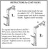 Officemate Double Coat Hooks for Cubicle Panels, Adjustable, 2 Pack (22009), Black