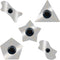 MMOBIEL 5 Pcs/set Ultra-Thin 0.1mm Professional Stainless Steel Curved Spudger Pry Blade Repair Tool