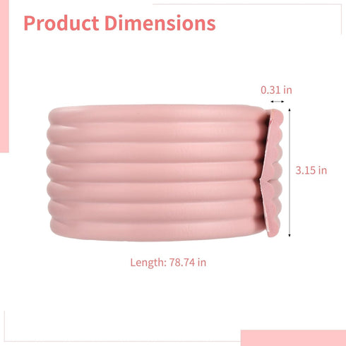 Calolin Bunk Bed Ladder Cover, Pink Soft Foam Double Layer Safety Padding with Self Adhesive Backing, Non Slip Stair